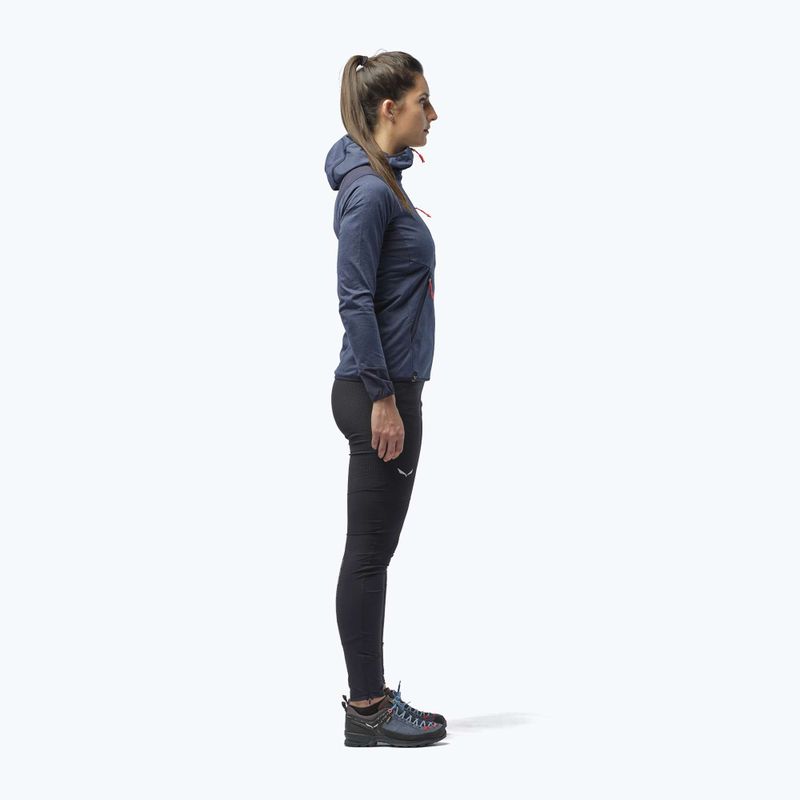 Bluza trekkingowa damska Salewa Agner Hybrid PL/DST FZ Hoody navy blazer melange 4