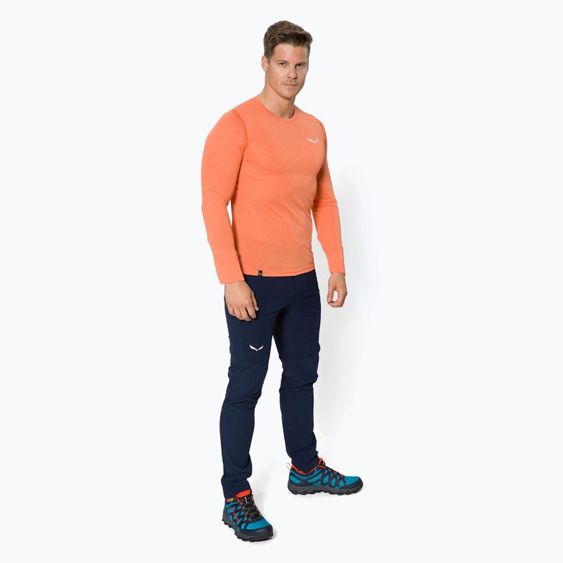 Longsleeve trekkingowy męski Salewa Pedroc 2 Dry red orange melange 2