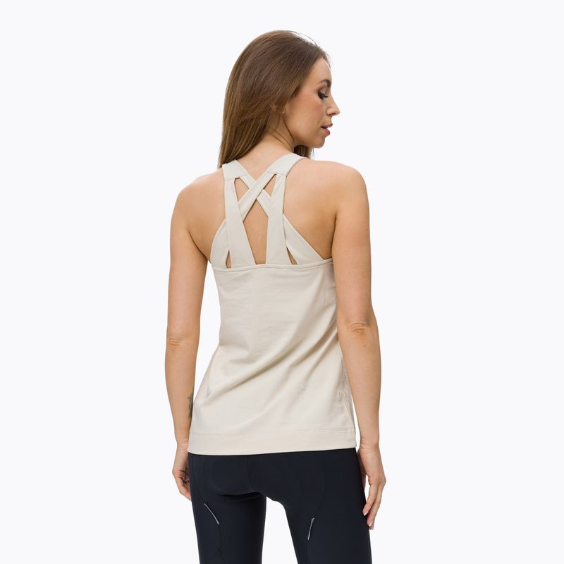 Koszulka wspinaczkowa damska Salewa Lavaredo Hemp Print Tank oatmeal 3