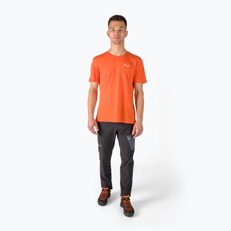 Koszulka trekkingowa męska Salewa Alpine Hemp Logo red/orange 2