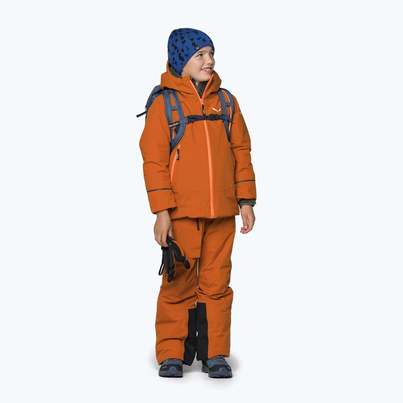 Kurtka narciarska dziecięca Salewa Sella PTX/TWR autumnal/fluo orange 2