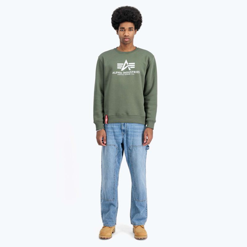 Bluza męska Alpha Industries Basic dark olive 2