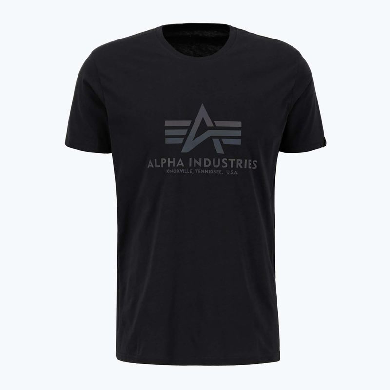 Koszulka męska Alpha Industries Basic Rainbow Reflective black 3