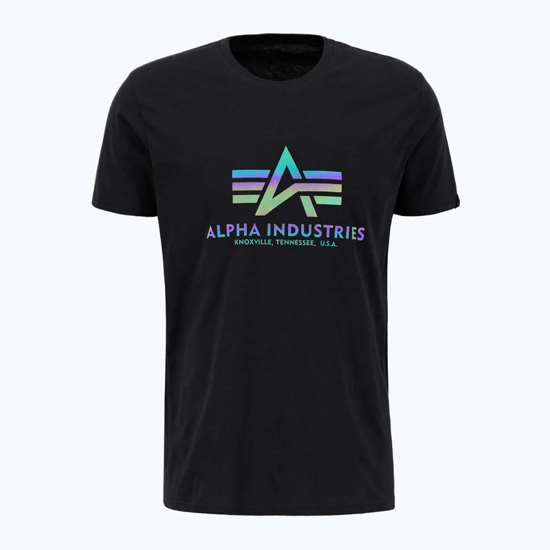 Koszulka męska Alpha Industries Basic Rainbow Reflective black 4