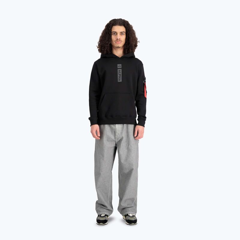 Bluza męska Alpha Industries Puff Print Hoodie black 2