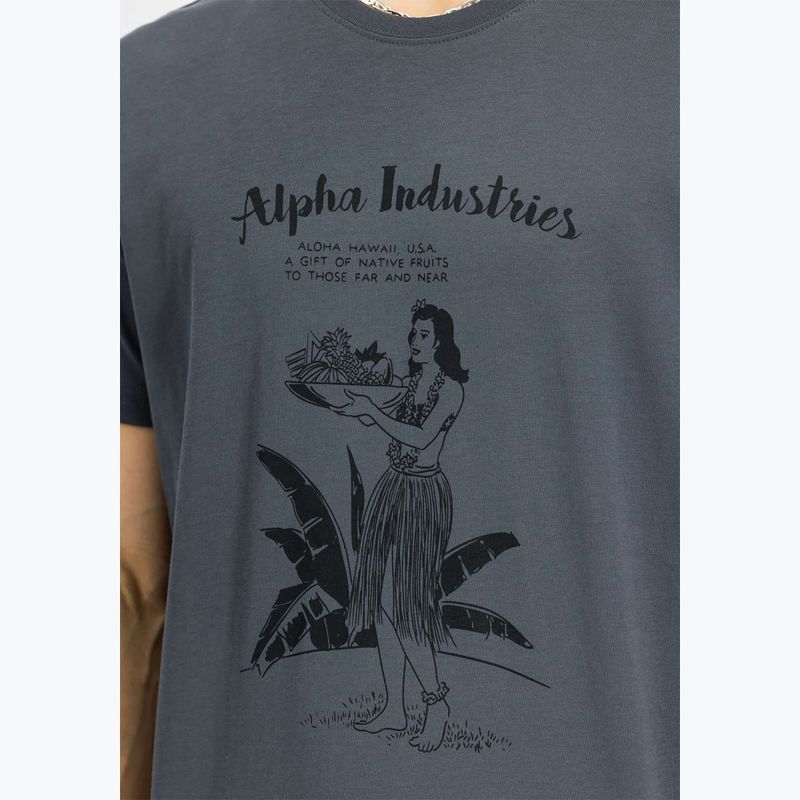 Koszulka męska Alpha Industries Hawaii vintage grey 6