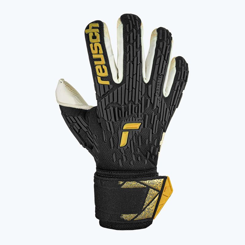 Rękawice bramkarskie Reusch Attrakt Freegel Gold X GluePrint Finger Support black/gold 2