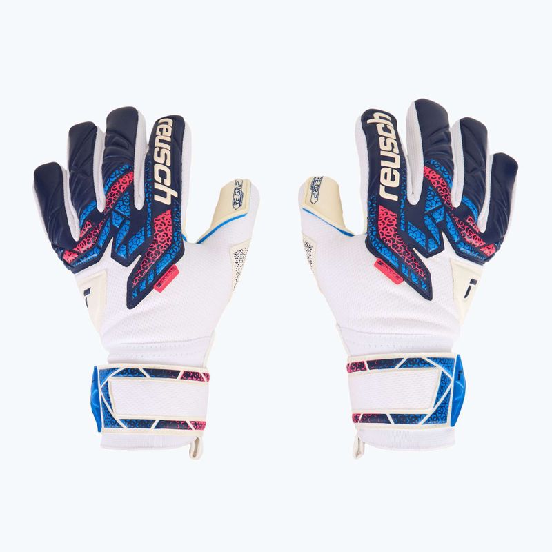 Rękawice bramkarskie Reusch Attrakt RE:GRIP NC blue/pink/white 2