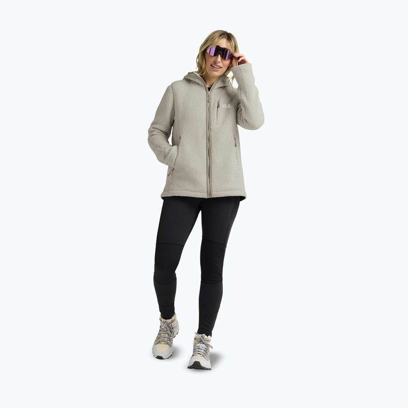 Bluza polarowa damska Jack Wolfskin Cradle Mountain Pile Full Zip pale sand 2
