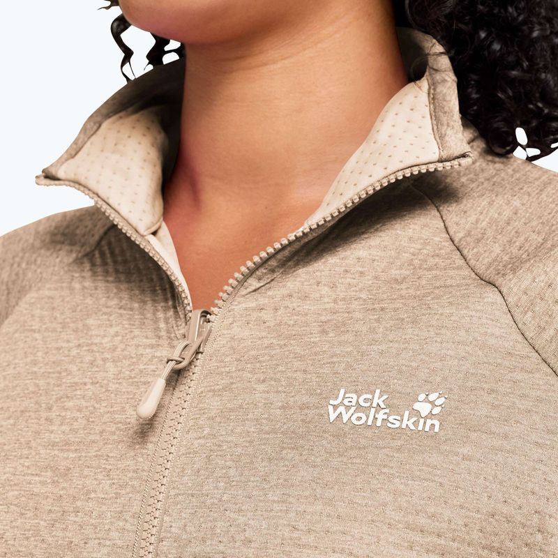 Bluza polarowa damska Jack Wolfskin Anytrail Full Zip oat 4