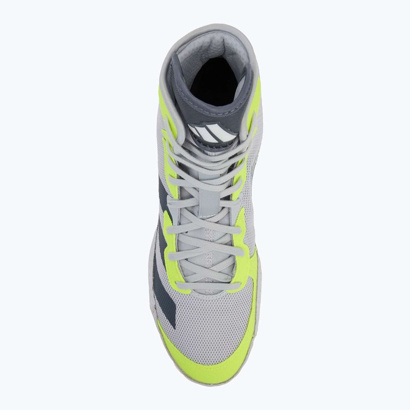 Buty zapaśnicze męskie Adizero team light grey/ team onix/ team sollar yellow 2 5