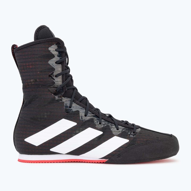 Buty bokserskie adidas Box Hog 4 core black/cloud white/pure ruby 2