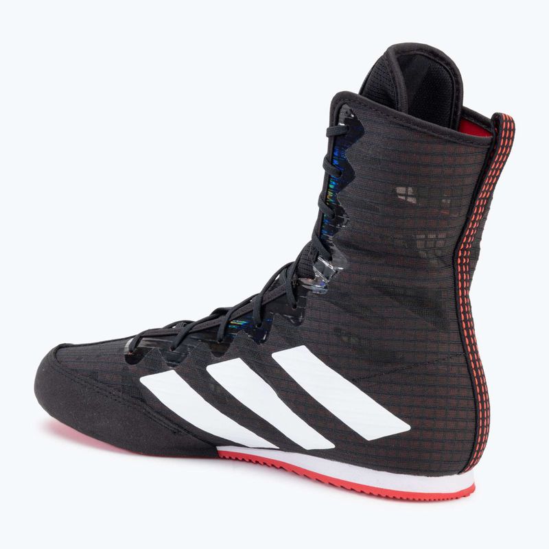 Buty bokserskie adidas Box Hog 4 core black/cloud white/pure ruby 3