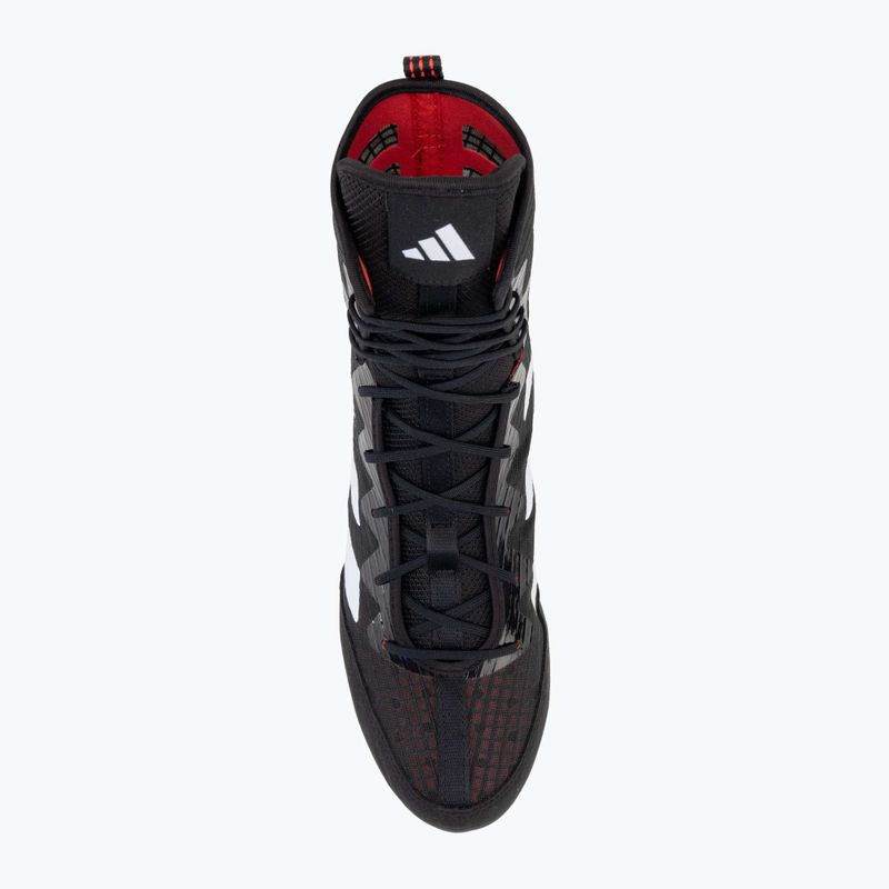 Buty bokserskie adidas Box Hog 4 core black/cloud white/pure ruby 5