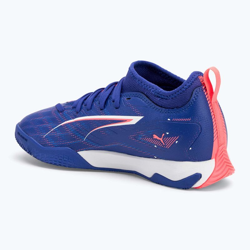Buty piłkarskie dziecięce PUMA Ultra 5 Match It + Mid Jr lapis lazuli/puma white/sunset glow 3