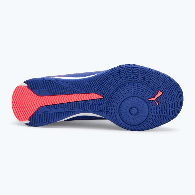 Buty piłkarskie dziecięce PUMA Ultra 5 Match It + Mid Jr lapis lazuli/puma white/sunset glow 4