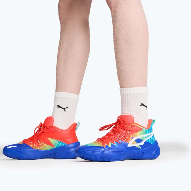 Buty do koszykówki męskie PUMA Genetics Marcus Smart royal sapphire/red blast 4