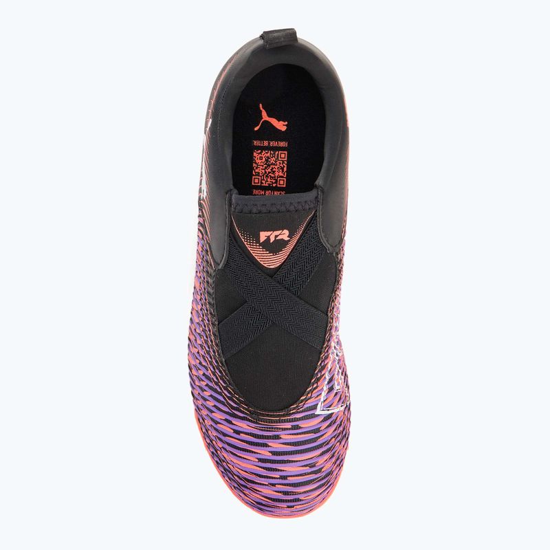 Buty piłkarskie dziecięce PUMA Future 8 Match LL TT + Mid puma black/ puma white/ glowing red 5