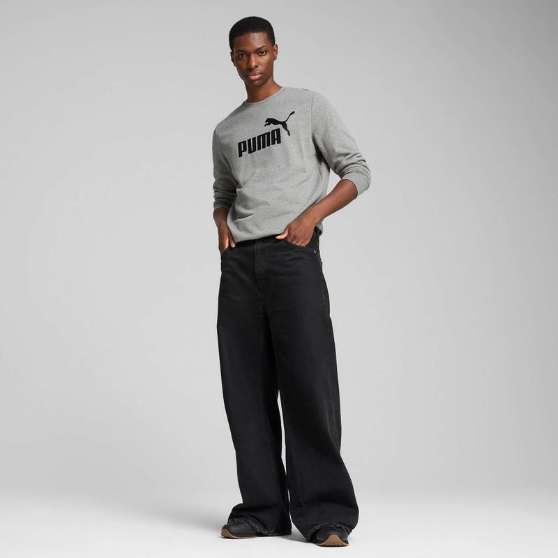 Bluza męska PUMA ESS No. 1 Logo Crew TR medium gray heather 5