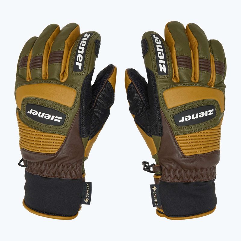 Rękawice narciarskie męskie ZIENER Guard GTX + Gore Grip PR alpine dark/brown 4