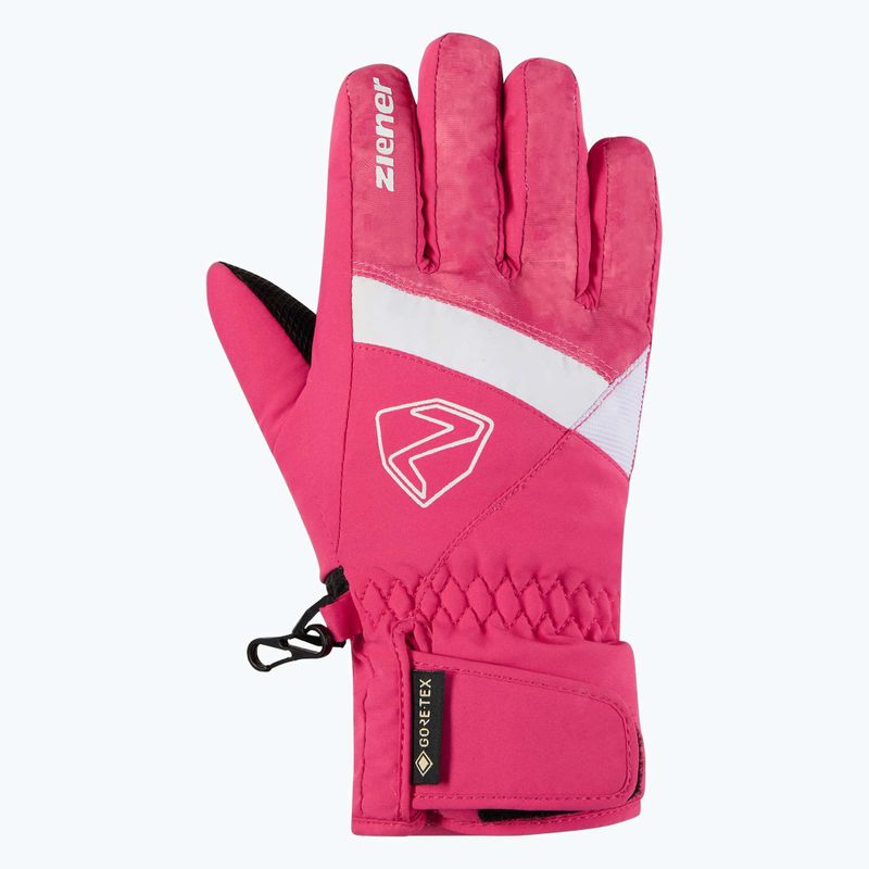 Rękawice narciarskie dziecięce ZIENER Leif GTX-Z tie-dye pop pink 2