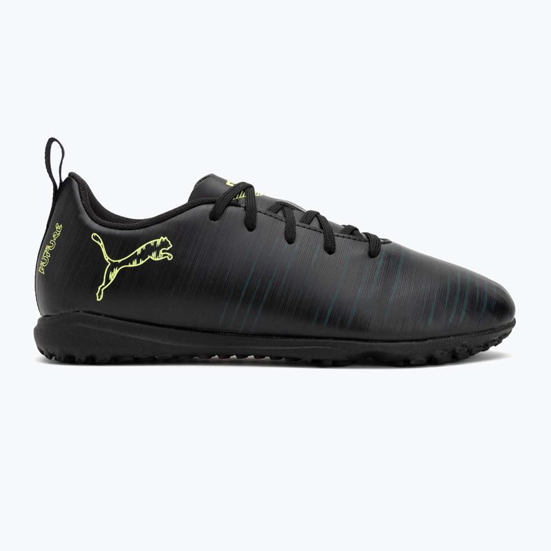 Buty piłkarskie dziecięce PUMA Future 8 Play TT Jr puma black/fizzy light/green terrain 2