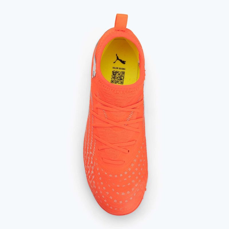 Buty piłkarskie dziecięce PUMA Future 9 Match TT + Mid Jr glowing red/puma white/puma black/puma silver 5