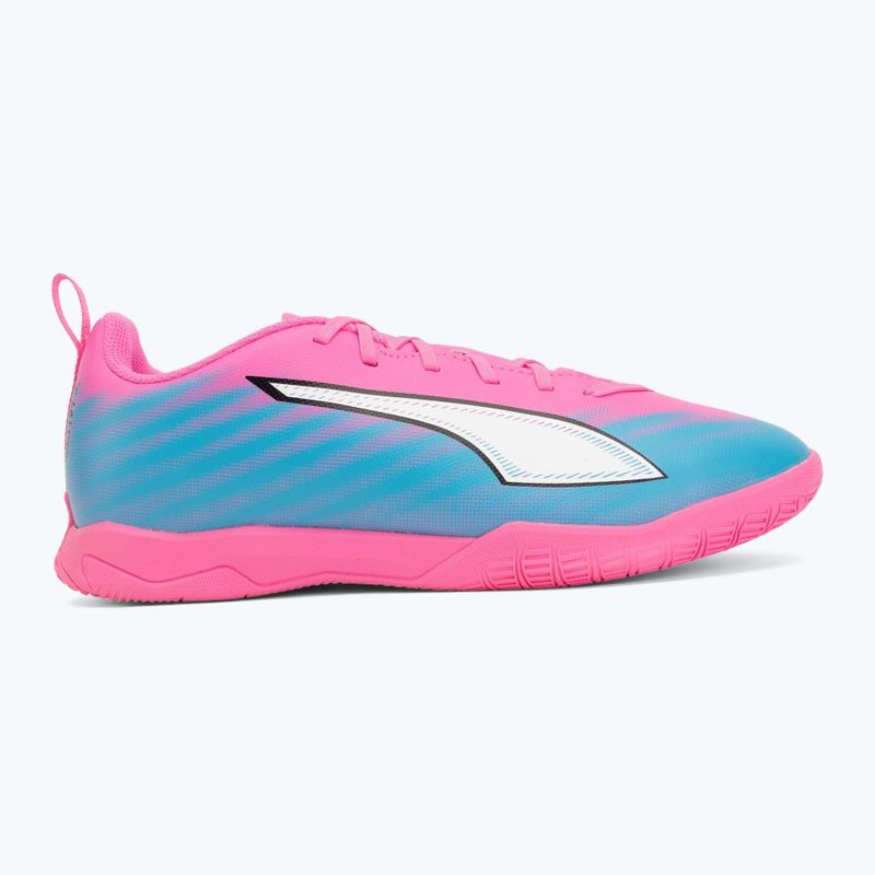 Buty piłkarskie dziecięce PUMA Ultra 6 Play It Jr poison pink/puma wht/sun stream/bright aqua/puma blk 2