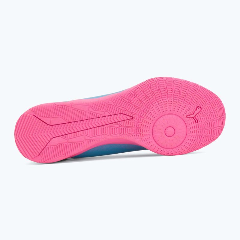 Buty piłkarskie dziecięce PUMA Ultra 6 Play It Jr poison pink/puma wht/sun stream/bright aqua/puma blk 4