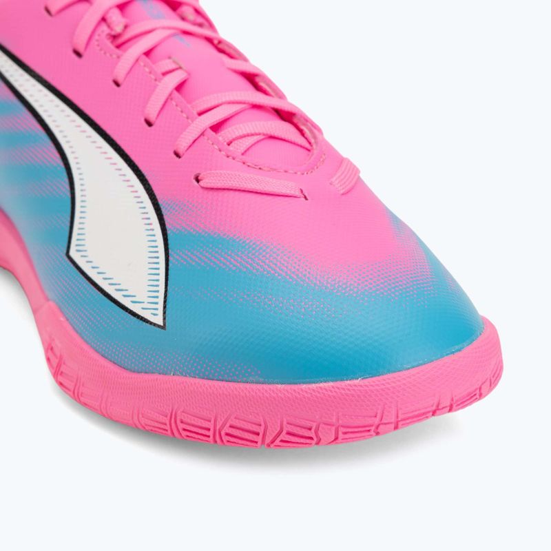 Buty piłkarskie dziecięce PUMA Ultra 6 Play It Jr poison pink/puma wht/sun stream/bright aqua/puma blk 7