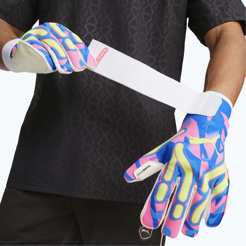 Rękawice bramkarskie PUMA Ultra Ultimate Energy Hybrid ultra blue/yellow alert/luminous pink 5