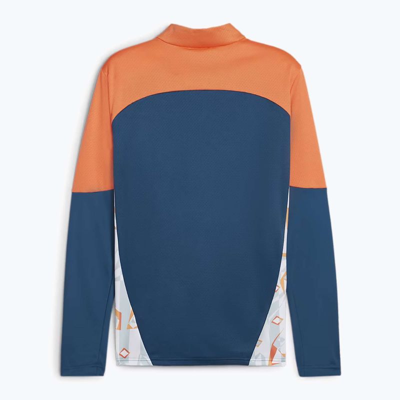 Bluza piłkarska męska PUMA Neymar Jr Creativity 1/4 Zip Top ocean tropic/hot heat 2