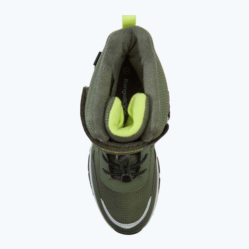 Śniegowce juniorskie KangaROOS K-MJ Edison EV RTX SL olive/limetta dino 5