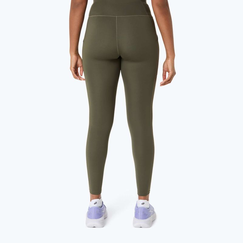 Legginsy do biegania damskie ASICS Core Tight dark olive 2