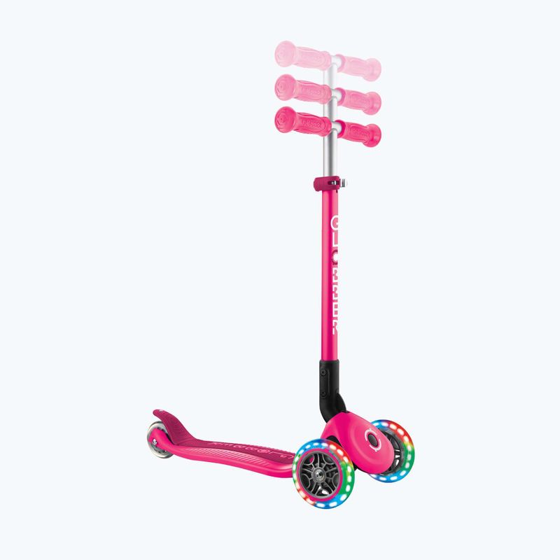 Hulajnoga trójkołowa dziecięca Globber Primo Foldable Lights fuchsia 10