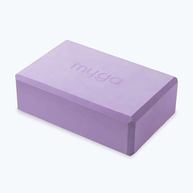 Zestaw do jogi Myga Chakra Yoga Set mata + klocek + pasek fioletowy 7