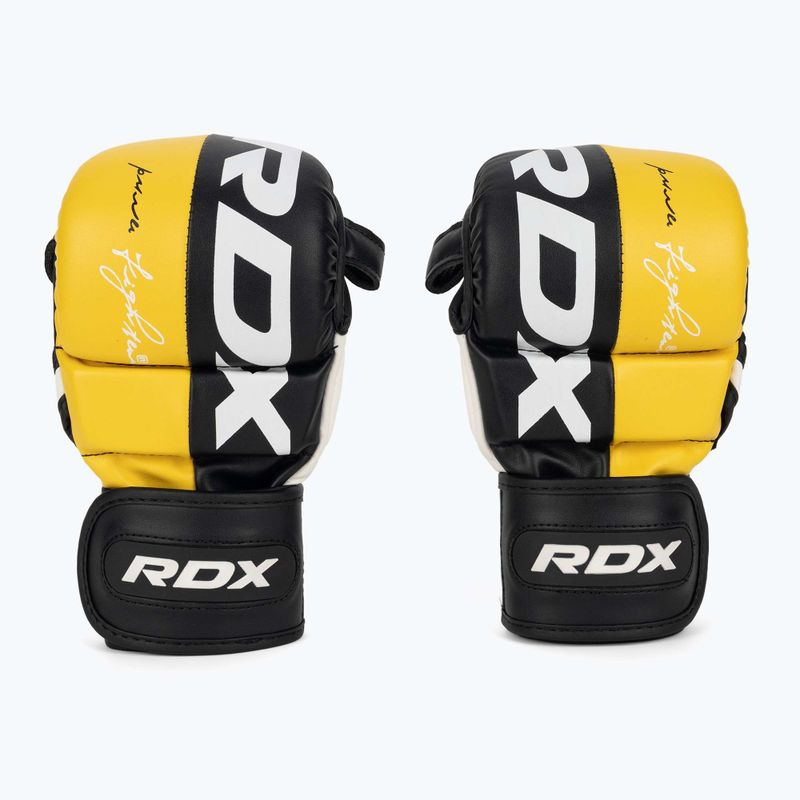 Rękawice grapplingowe RDX Grappling Glove REX T6 Plus yellow 2