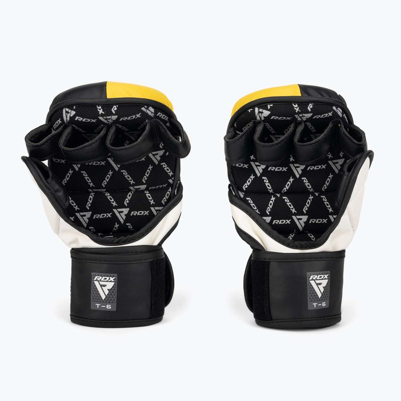 Rękawice grapplingowe RDX Grappling Glove REX T6 Plus yellow 3