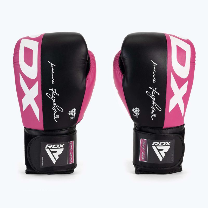 Rękawice bokserskie RDX REX F4 pink/black 2