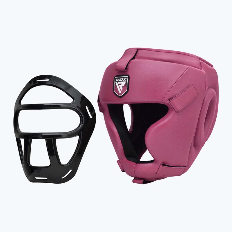 Kask bokserski RDX Guard Grill T1 pink 4