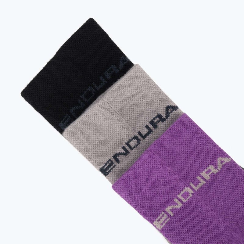 Skarpety damskie Endura Coolmax Race 3 pary W end purple 6