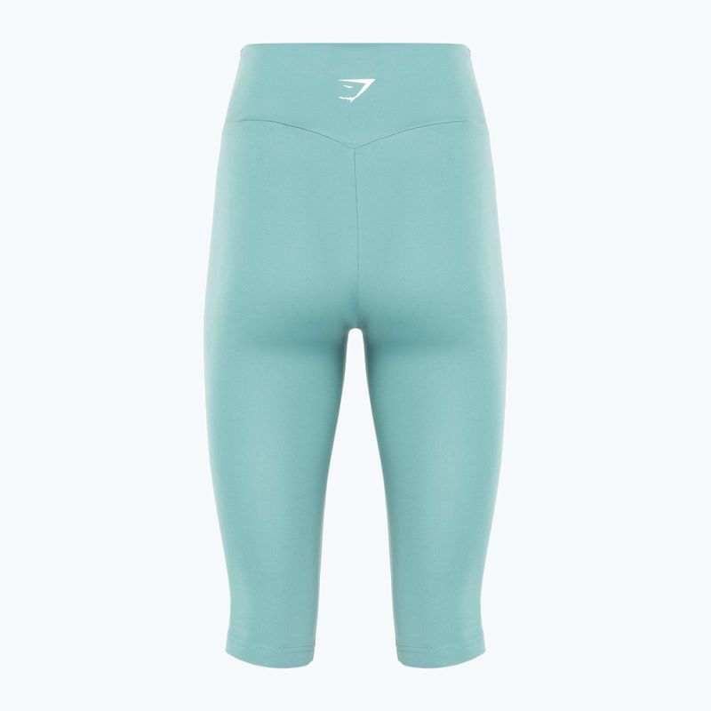 Legginsy treningowe damskie Gymshark Training Cropped teal 2