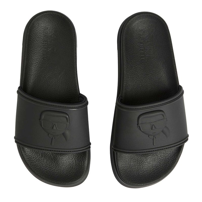 Klapki damskie KARL LAGERFELD Kondominium Nft Relief black rubber 4