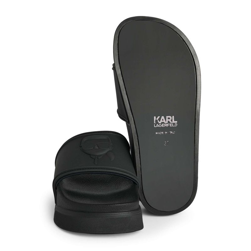 Klapki damskie KARL LAGERFELD Kondominium Nft Relief black rubber 5