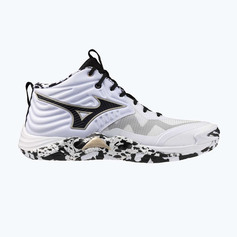 Buty do siatkówki Mizuno Wave Momentum Elite Mid white/black/ge gold 8