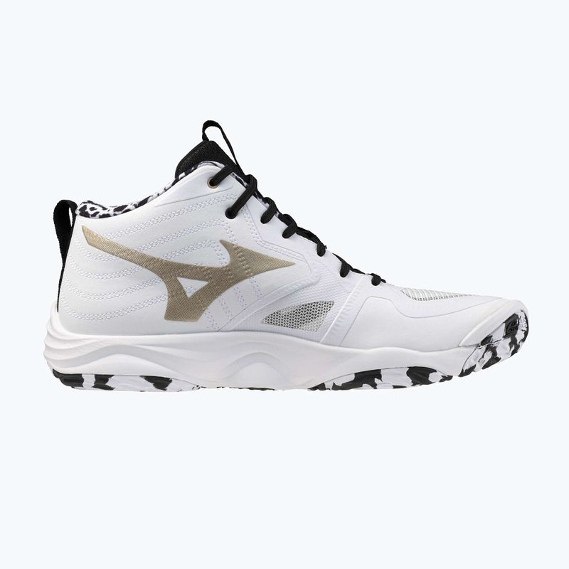 Buty do siatkówki Mizuno Wave Momentum Elite Mid white/black/ge gold 9