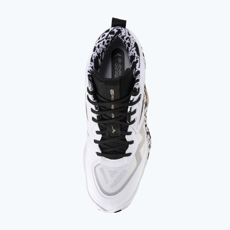 Buty do siatkówki Mizuno Wave Momentum Elite Mid white/black/ge gold 12