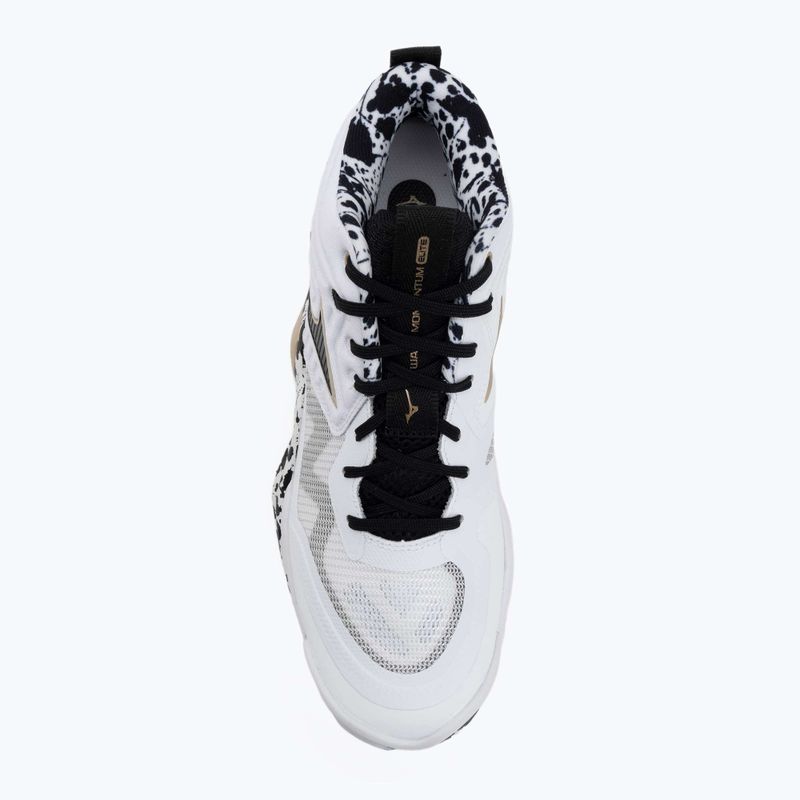 Buty do siatkówki Mizuno Wave Momentum Elite Mid white/black/ge gold 5