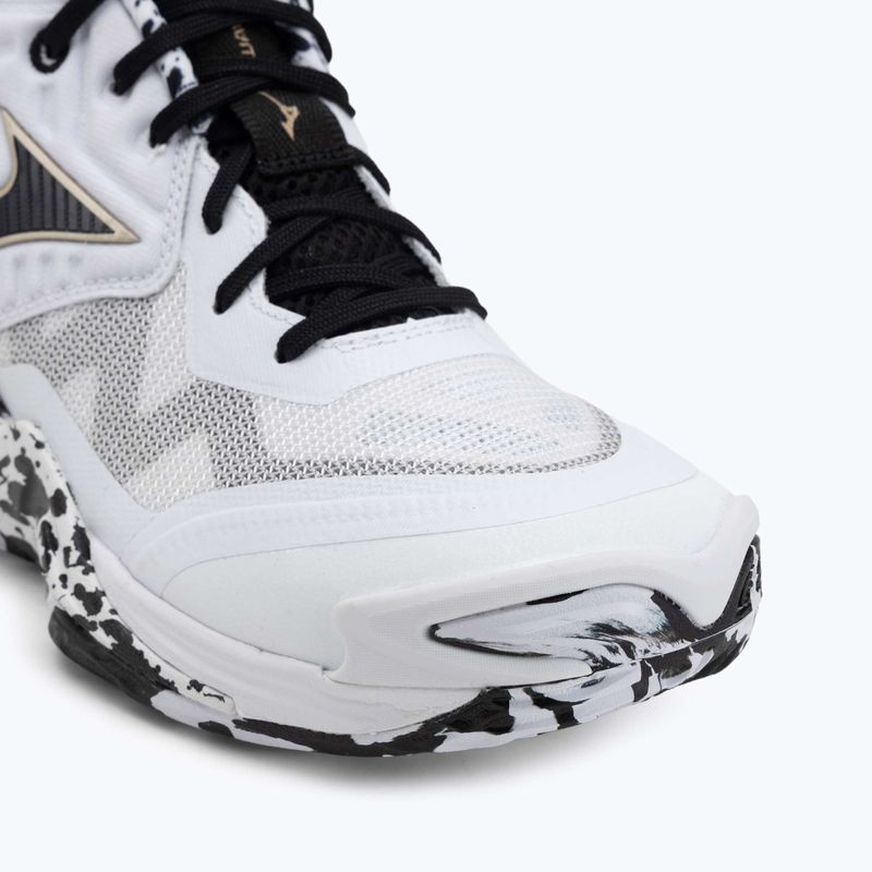 Buty do siatkówki Mizuno Wave Momentum Elite Mid white/black/ge gold 7