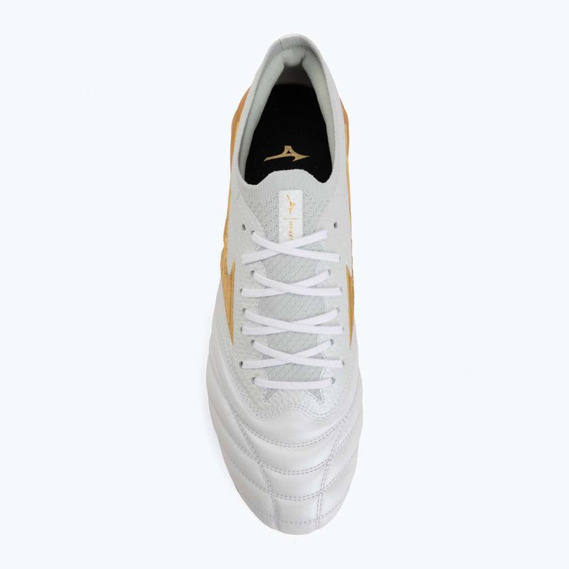 Buty piłkarskie Mizuno Morelia Neo IV Beta Japan FG white/mp gold/cool gray 3c 5